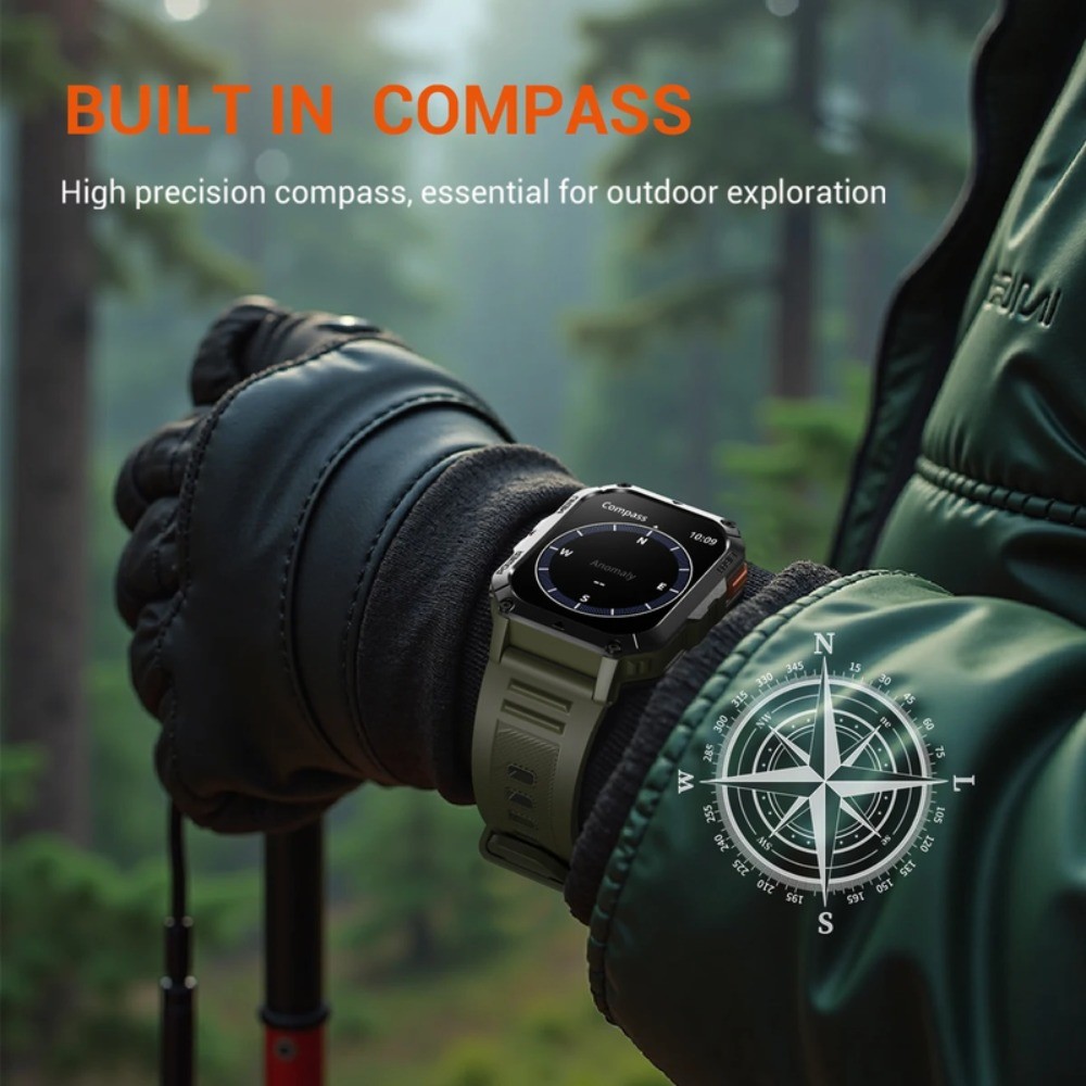 Military Smart Watch for Men Women Bluetooth 5.3 Fit for IPhone Android Open Box