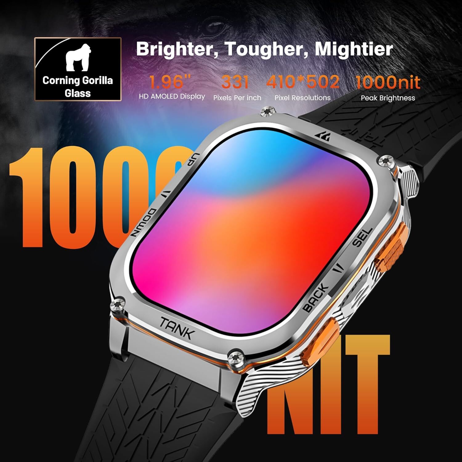 2024 KOSPET GPS Smart Watch Men Smart Watch 480mAh 50M Waterproof+Magnetic Strap