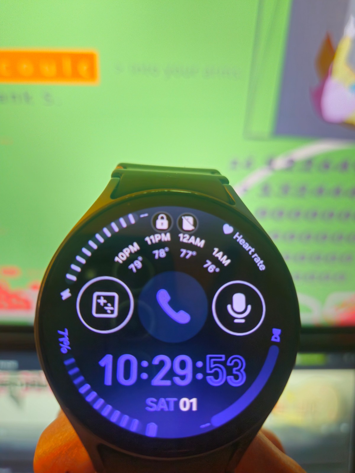 Samsung Galaxy Watch 7 44mm LTE Unlocked Smartwatch with Green Band