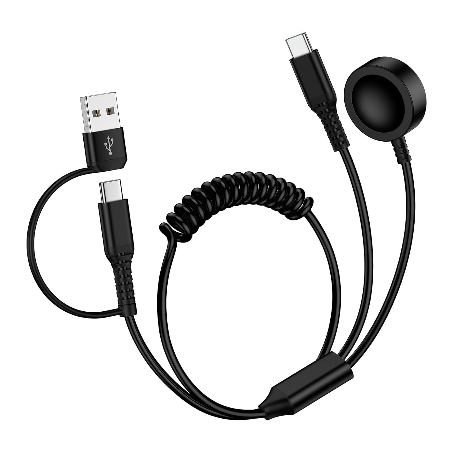 2 in 2 Samsung Watch Charger USB C Fast Charging Cable for Galaxy Watch 8, 3FT C