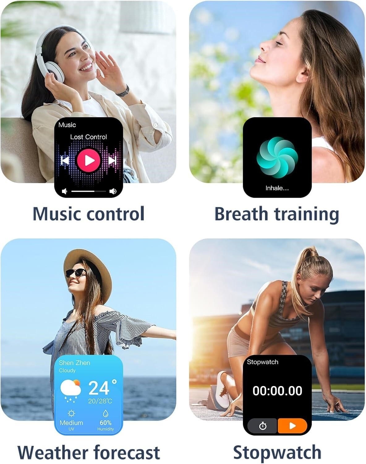 Reloj Inteligente de Mujer Hombre para Iphone Apple Samsung Android y Bluetooth