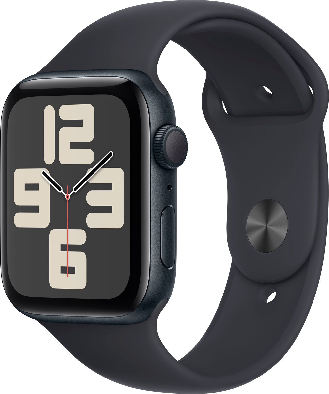 Apple Watch SE GPS 44mm Midnight Aluminum Case with M/L Midnight Sport Band…