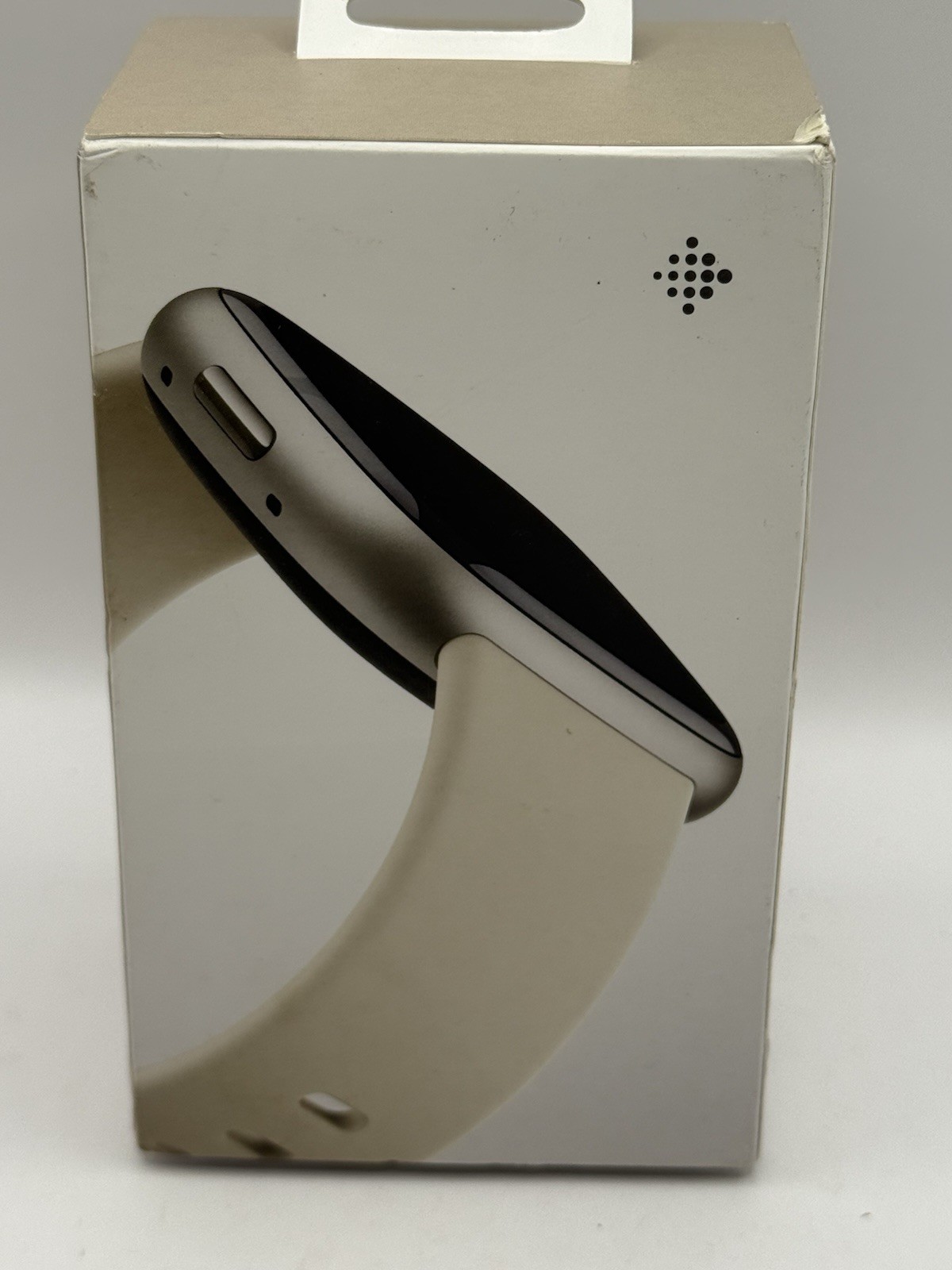 Fitbit Sense 2 24mm Platinum Aluminum Case Lunar White Silicone Band iOS/Android