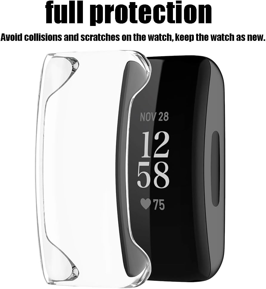 2-Pack Screen Protector Case for Fitbit Inspire 3 40mm Ultra-Thin Bumper