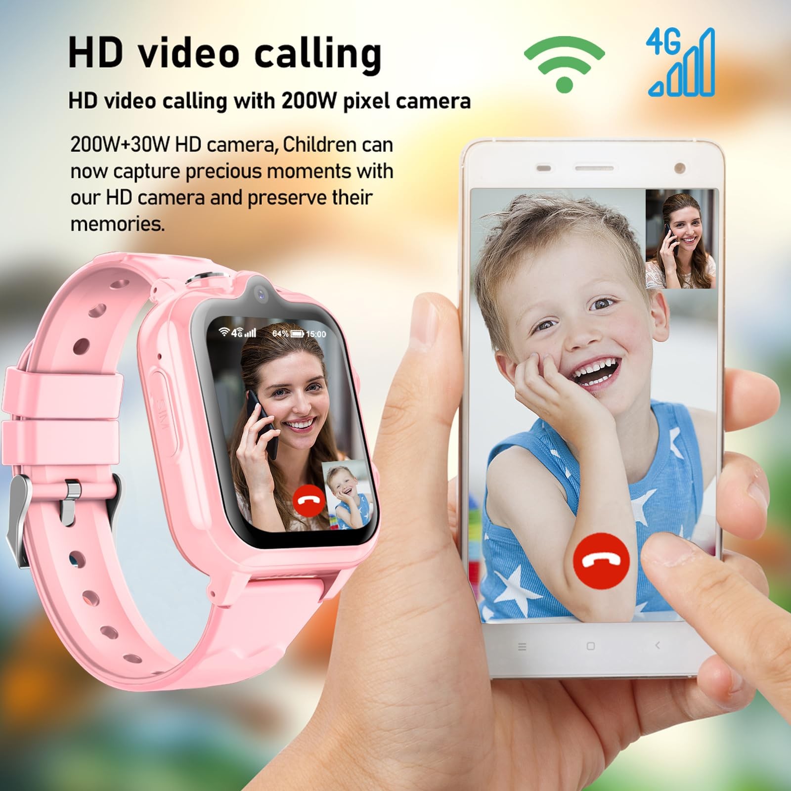 for , 4G GPS Watch with WiFi, SMS, , Voice Video Chat, Bluetooth, Audio Recor…