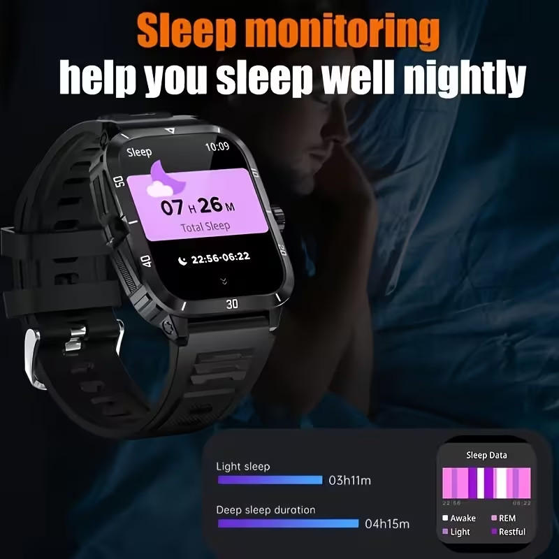 🔥 Military Smart Watch Men Android Rugged Tactical Fitness Tracker n