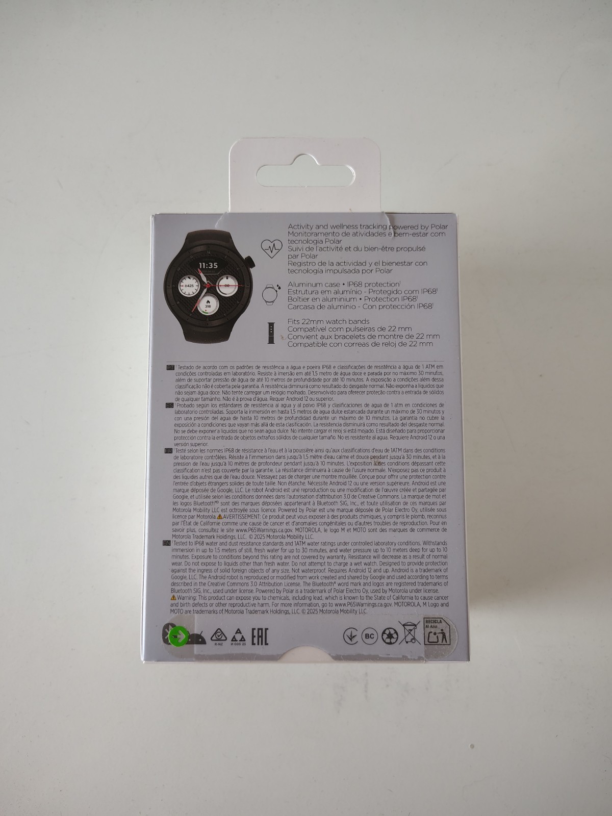 Motorola Moto Watch Smartwatch 2026 XT2547-2 – Black – New In Box