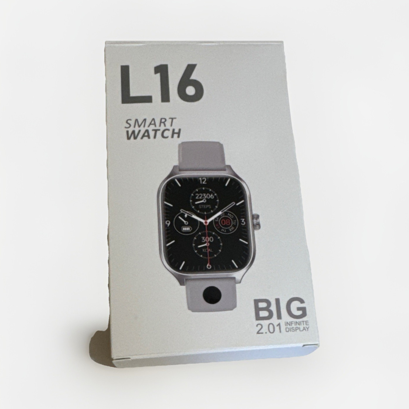 L16 Smart Watch 2.01″ Display Black Silicone Band Touch Screen Android iOS