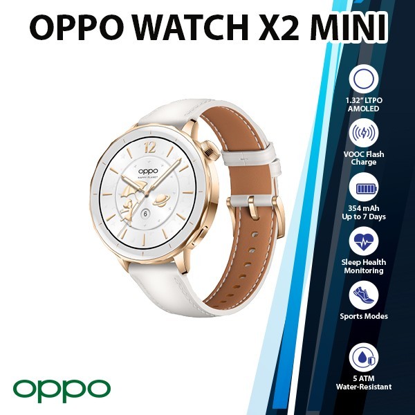OPPO Watch X2 Mini Android iOS Smartwatch (GOLD/4GB/EMMC/AMOLED/Bluetooth)