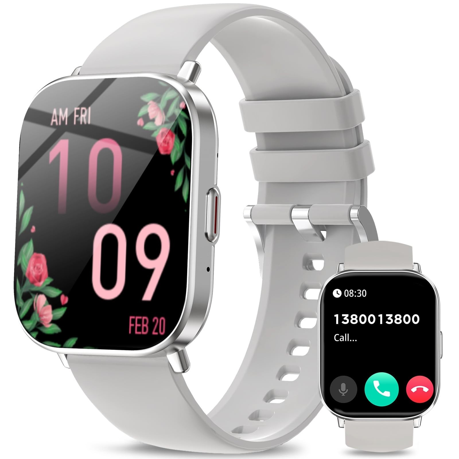 Smartwatch for Men & Women, 2.01” Touch Screen, Fitness Tracker, Heart Rate Moni