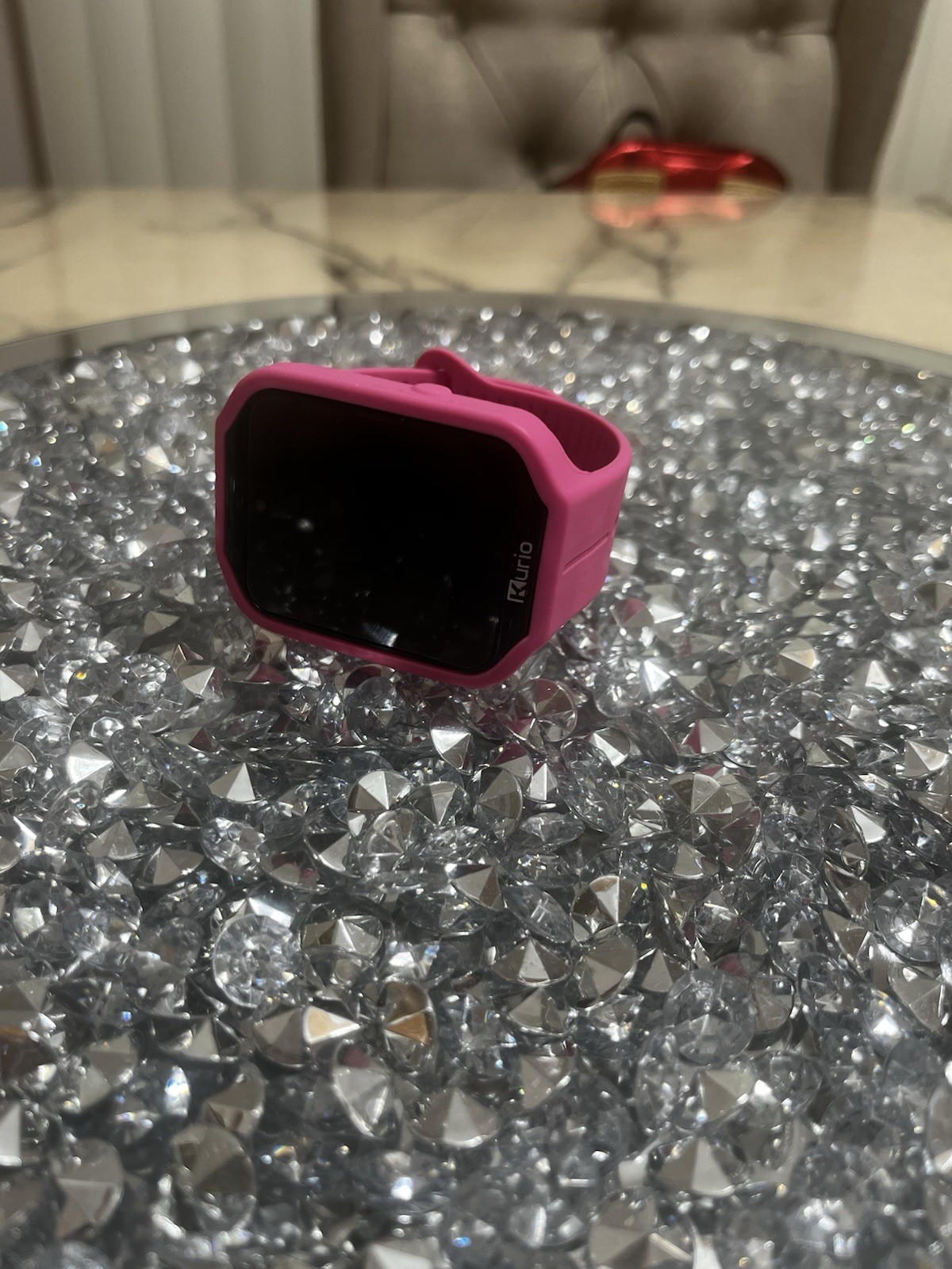 Kurio Pink Touch Screen Smart Watch Silicone Band Plastic Case Kids