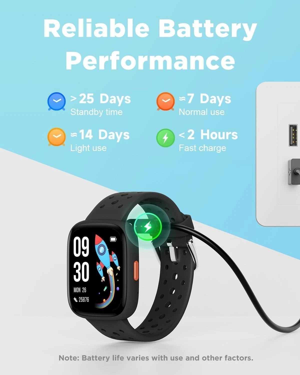 BRAVE 2 Kids Smart Watch, 1.8″ Fitness Tracker with Heart Rate & Sleep Monitor