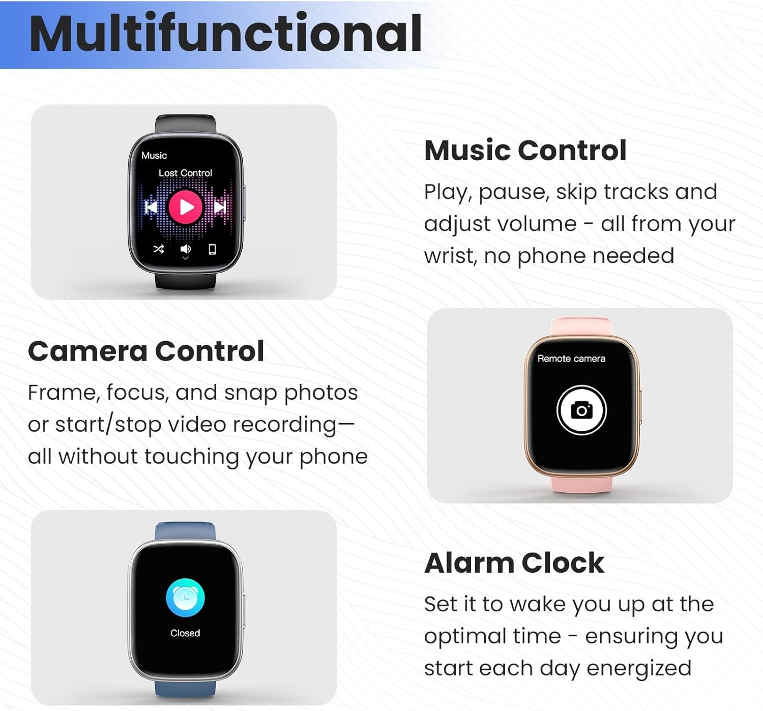 All-Day Fitness Companion: Smart Watch with Sleep Monitor & Custom Watch Faces