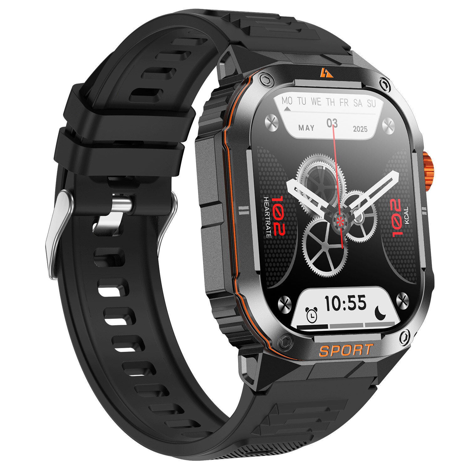 Rugged Smart Watch Bluetooth Heart Rate BP Sleep Monitor Sport Watch Waterproof