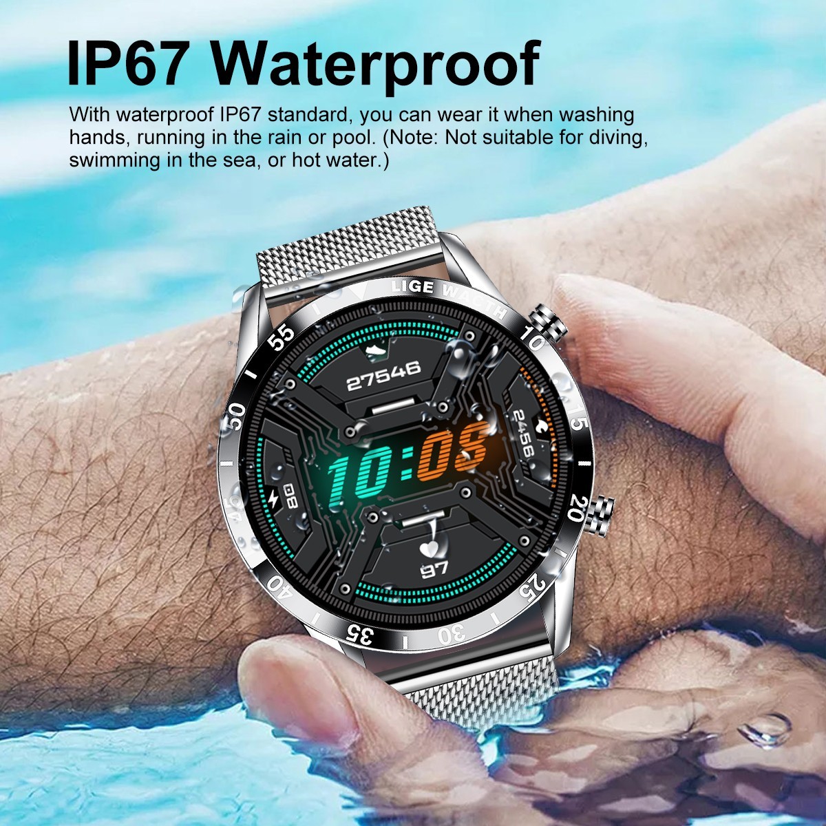 2026 Smart Watch Men Bluetooth Call Heart Rate Fitness Tracker Waterproof Boxed