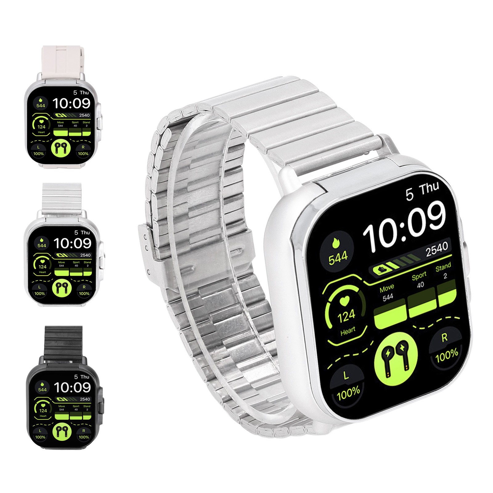 2 In 1 Smart Watch With Earbuds 2.01 Inch HD Touch Screen Bluetooth Call