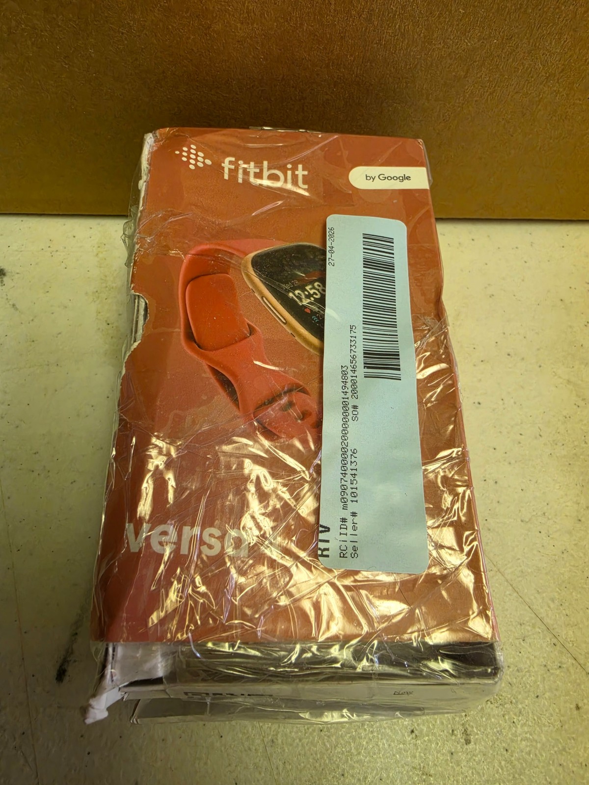 Fitbit Versa 4 Fitness Smartwatch Pink Sand Gold by Google Open Box