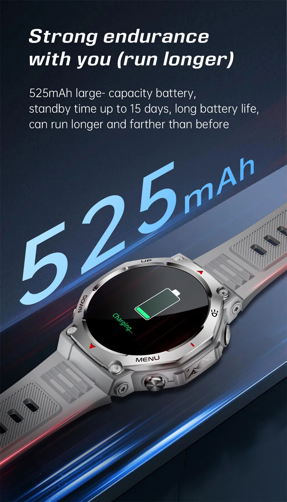 Military Smartwatch 1.43″ AMOLED GPS Bluetooth Call Waterproof Sports Watch