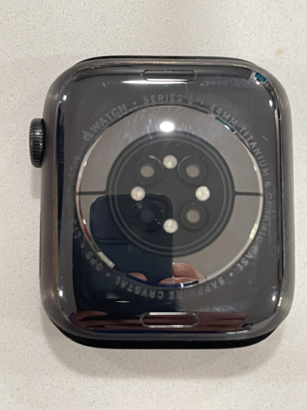 Apple Watch Series 6 Titanium Cellular Size 44MM – Space Black – New Band + Box