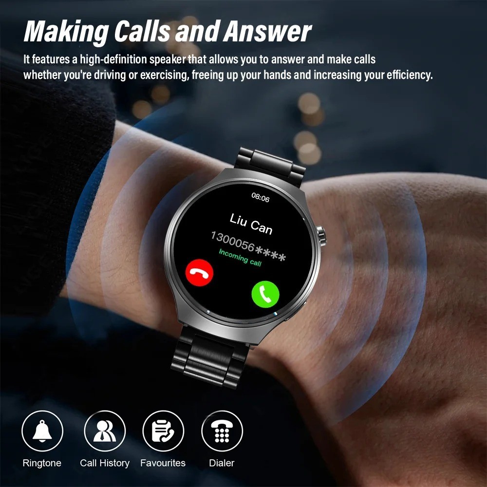 🔥Military Smart Watch for Men(Call Receive/Dial)Rugged Tactical Fitness Tracker