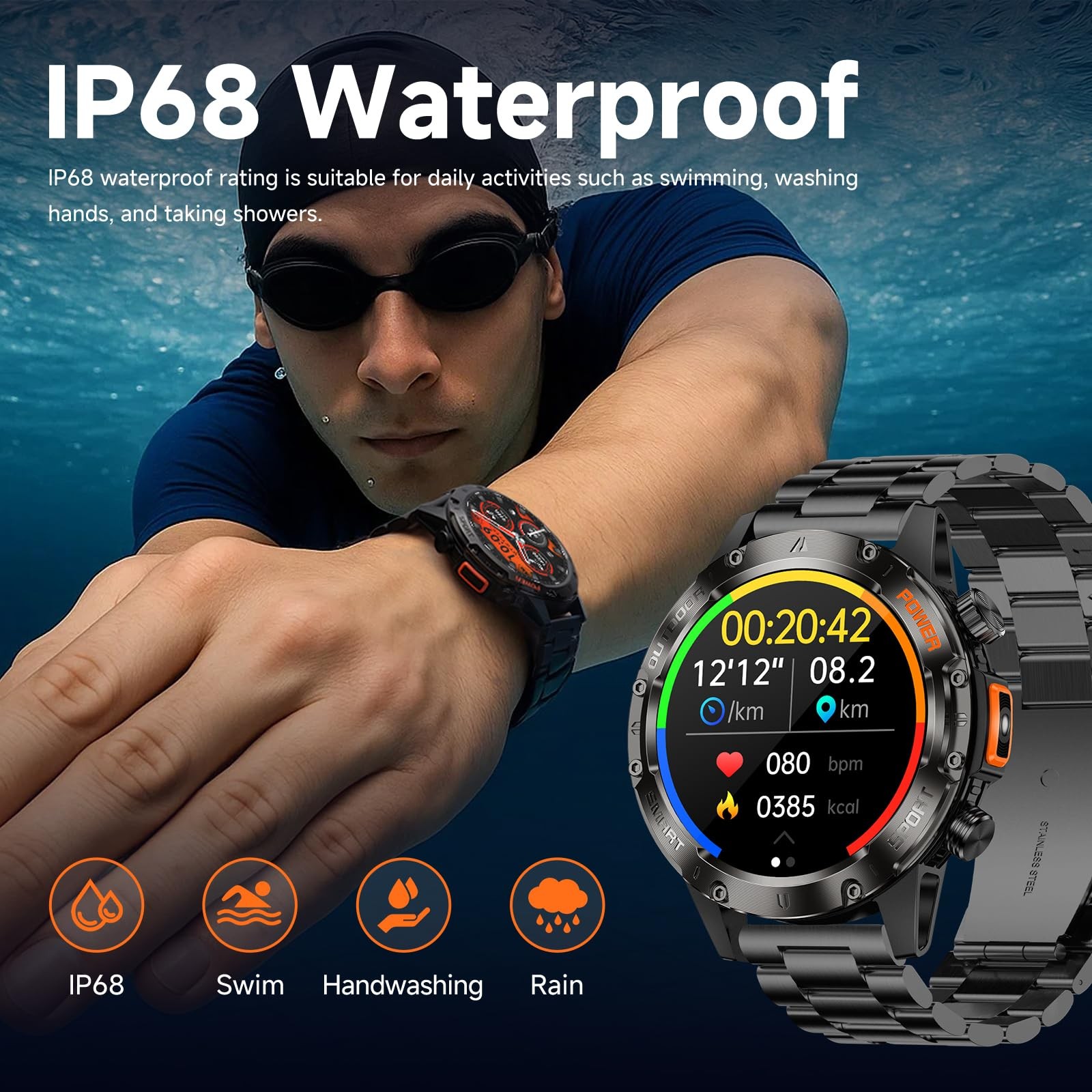 Reloj Inteligente Con Llamadas Bluetooth y Linterna Smart Watch Para Hombre 2025