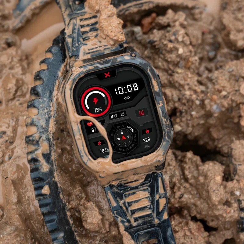 CARBINOX “BLAZE TYPE S ” Tactical Military Smartwatch IP69K Black – NEW w/ BONUS