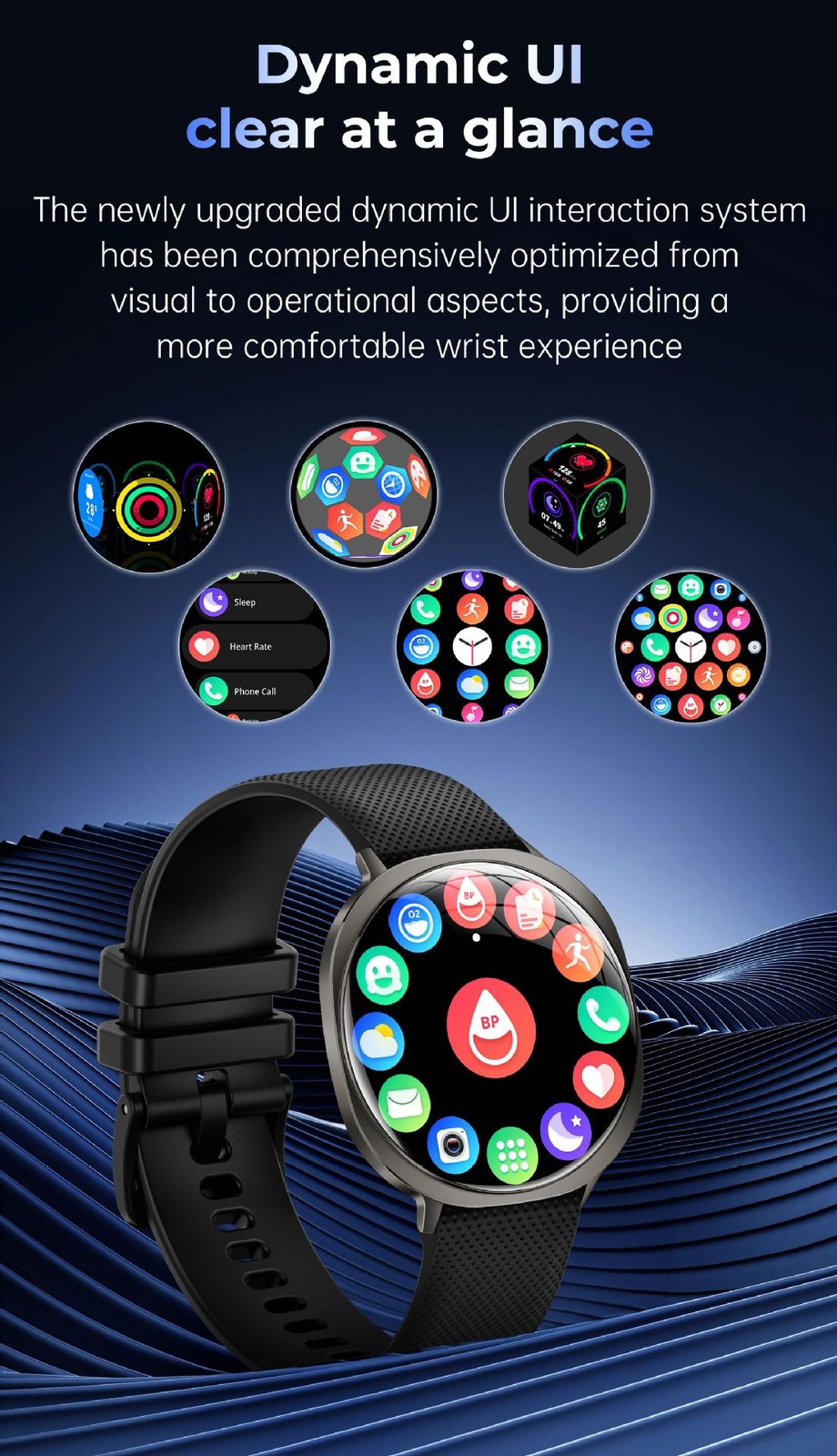 2026 Smart Curved Watch Heart Rate Sleep Monitor Fitness Tracker IP68 Waterproof