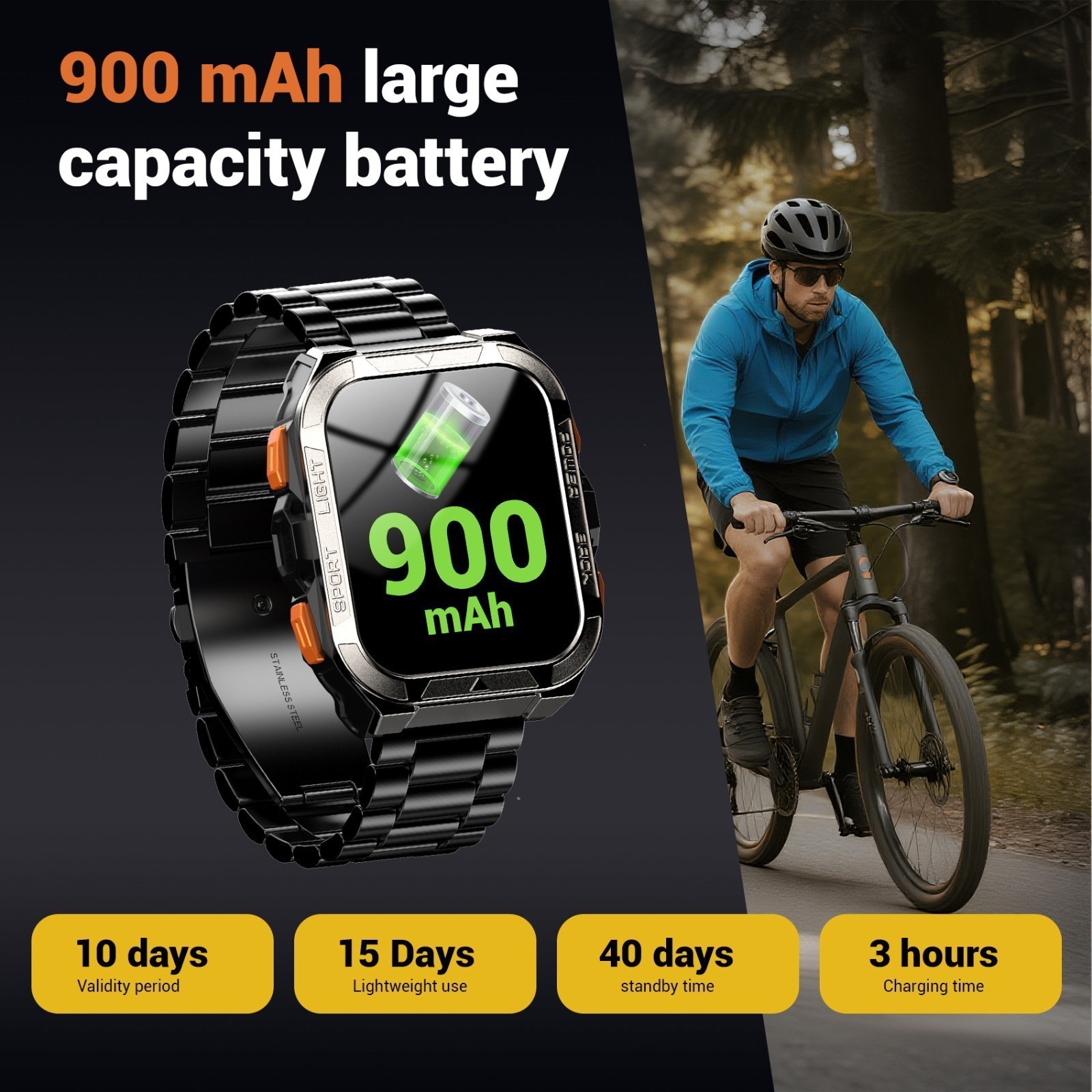 Blackview Military Rugged Smart Watch w/ GPS Position Smartwatch AI Translation