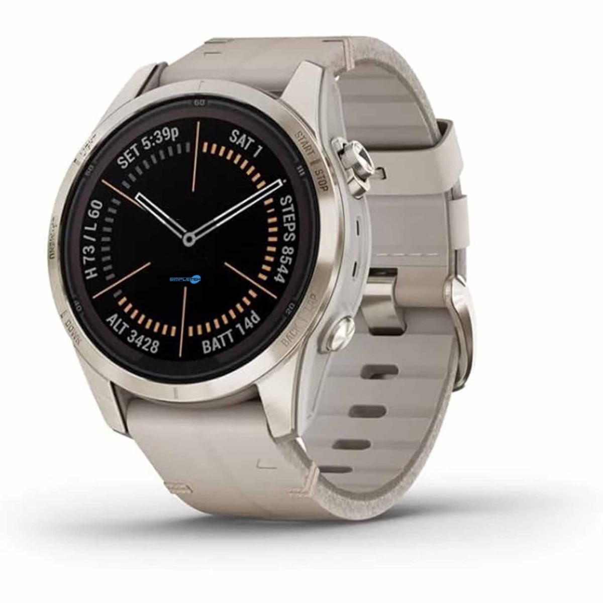 Fenix 7s Pro Sapphire Solar Titanium Soft Gold Smartwatch Gps 42mm 10atm Men_