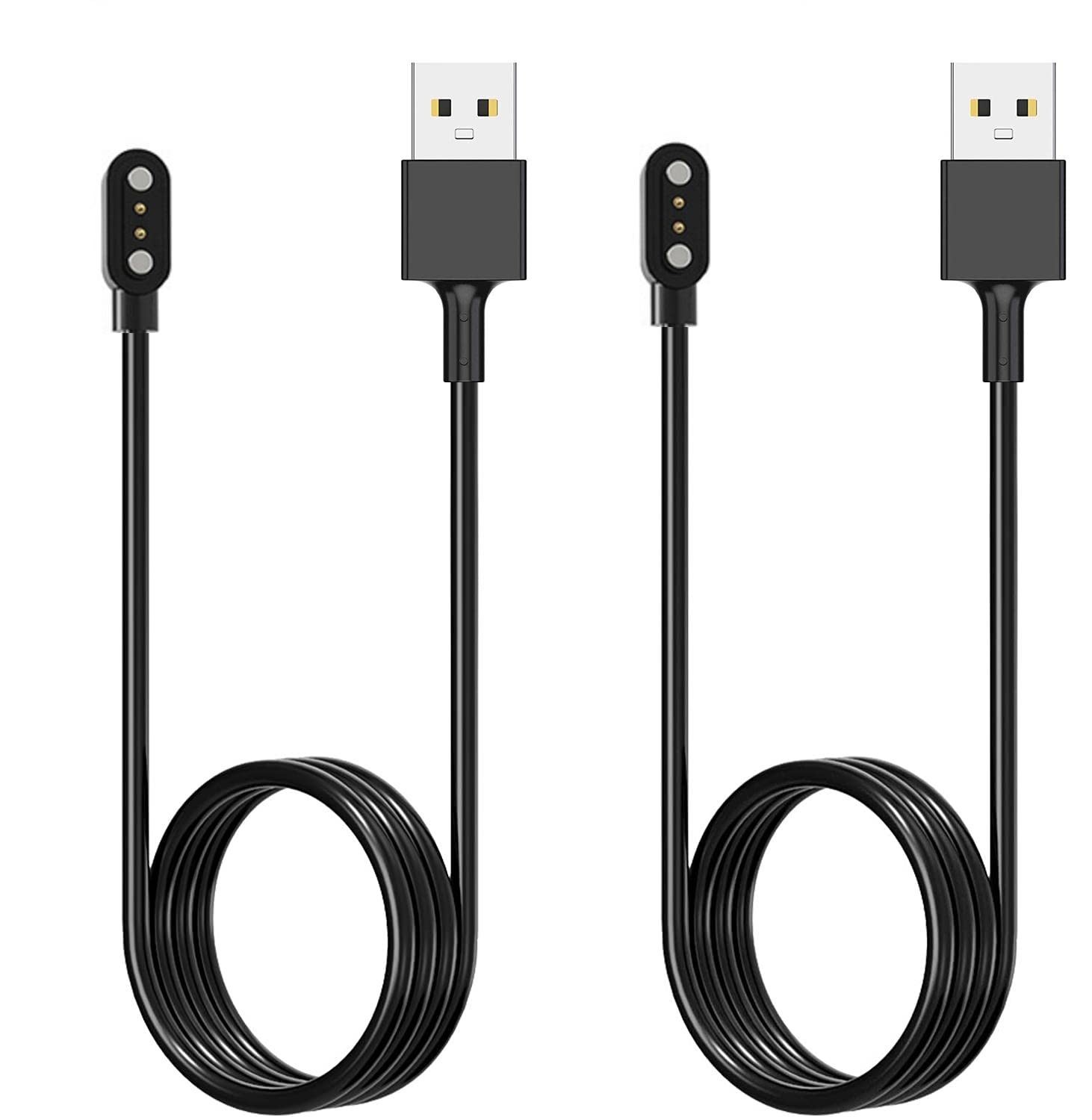 2-Pack 3.3FT Magnetic USB Charging Cable for Willful Letsfit Smart Watches