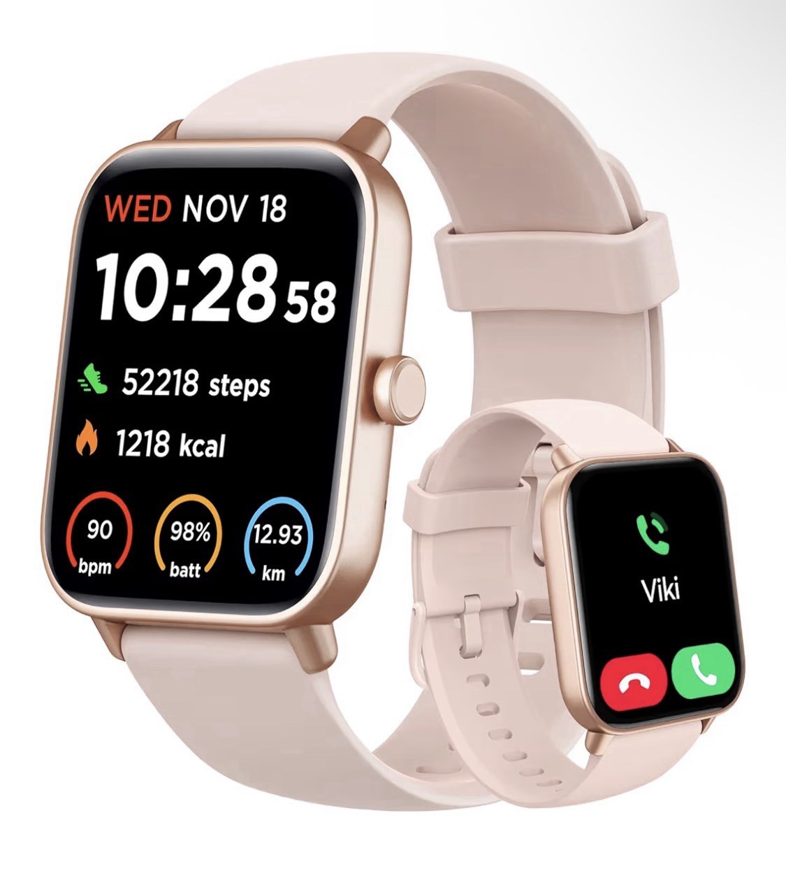 Smart Watch for Women Android & iPhone, Alexa Built-in, IP68 1.8 inches, Pink