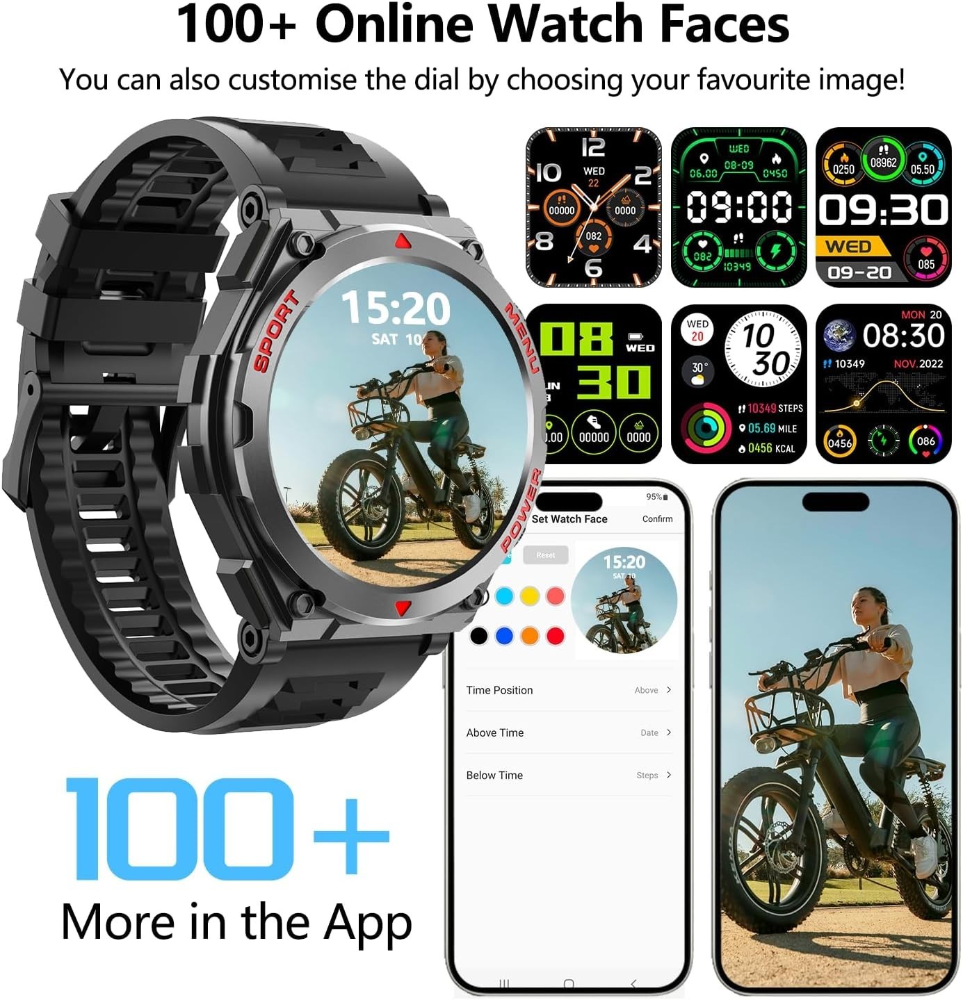 Reloj Inteligente de Mujer Hombre para Iphone Apple Samsung Android y Bluetooth