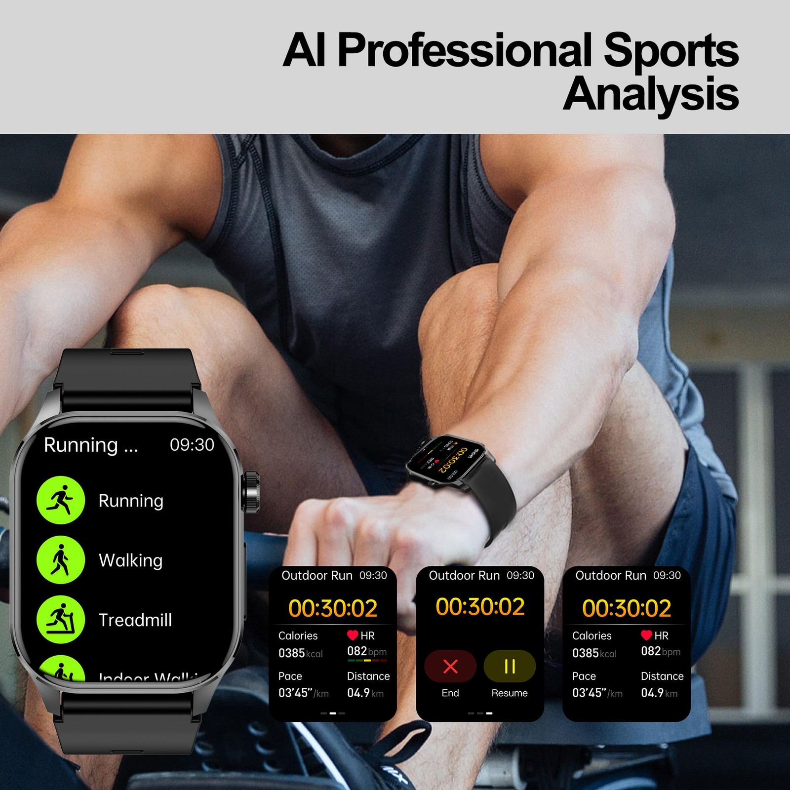 for Men Women, 2.04″ AMOLED Color Screen, 24/7 Heart Rate, , , Sleep and Moni…