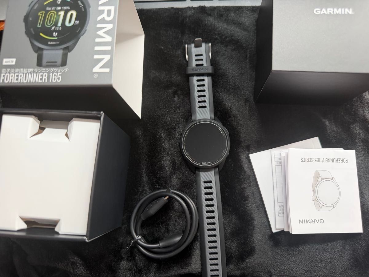 GARMIN Forerunner 165 GPS Smartwatch Running / Fitness Bluetooth Black