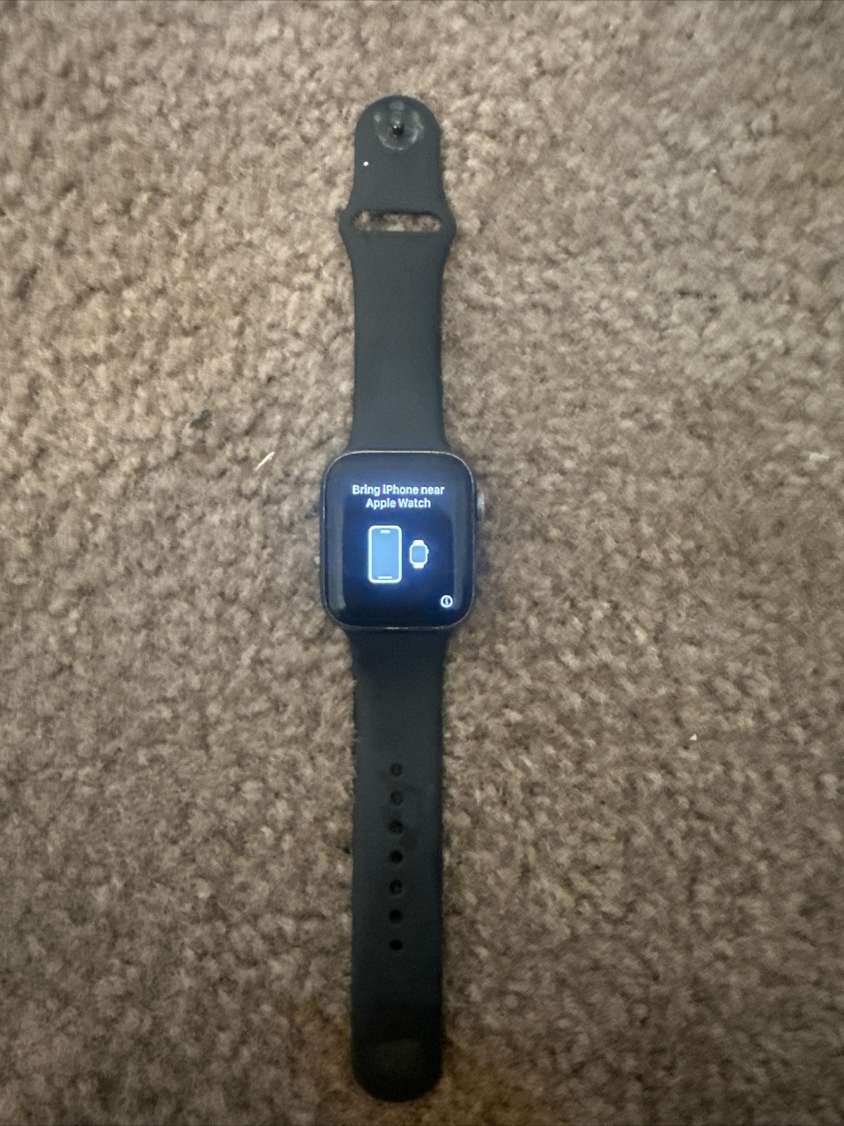 Apple Watch Series 5 44mm Space Gray Aluminum Case with Black Sport Band – S/M &