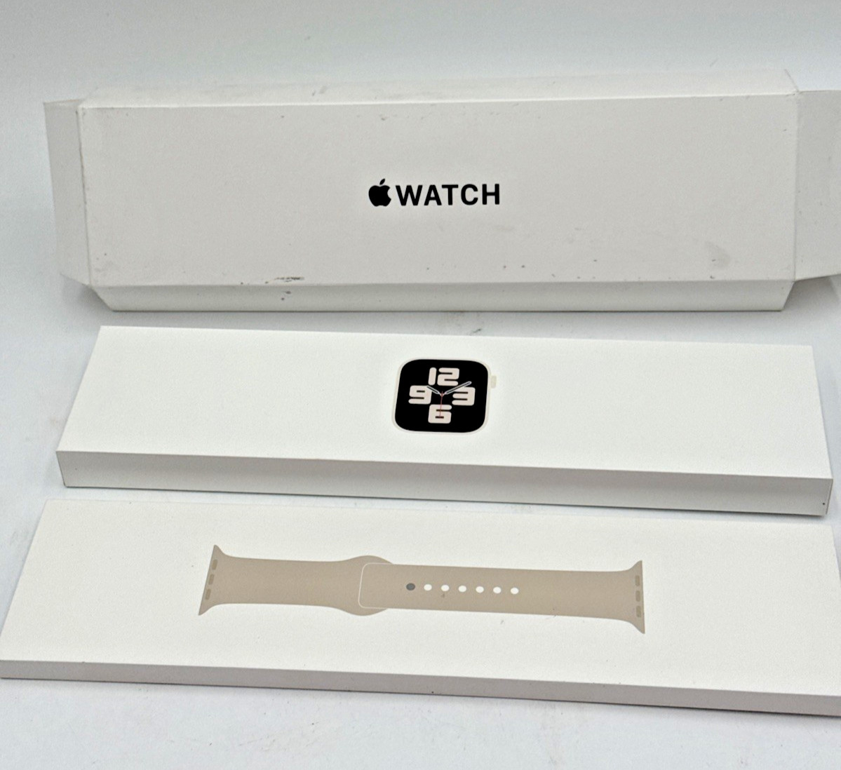Apple Watch SE (2022) 44mm Starlight Aluminum Case with Sport Band, M/L (GPS)…