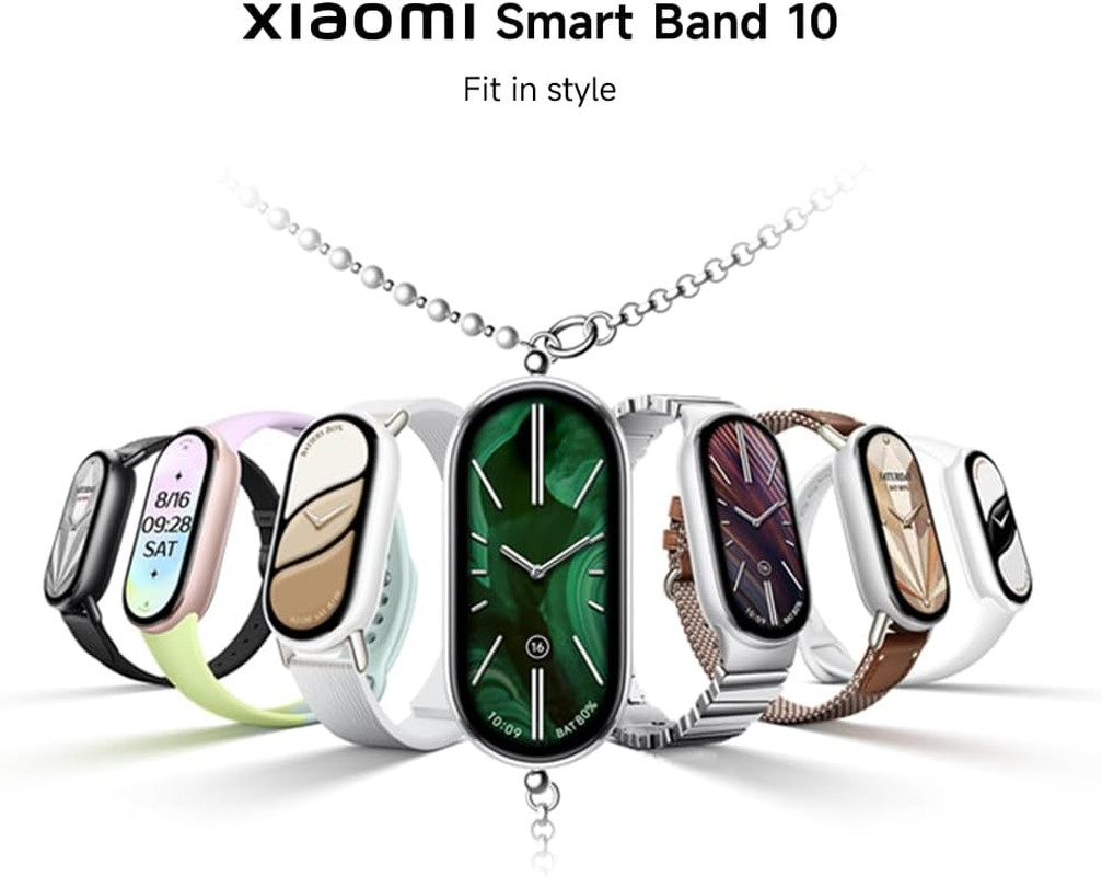 Mi Smart Band 10 (2025) Global Version – 1.72″ AMOLED Display | 21 Days Battery