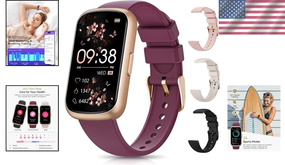 Best Fitness Tracker Watch with Notifications & Long Battery Life for Women/Men