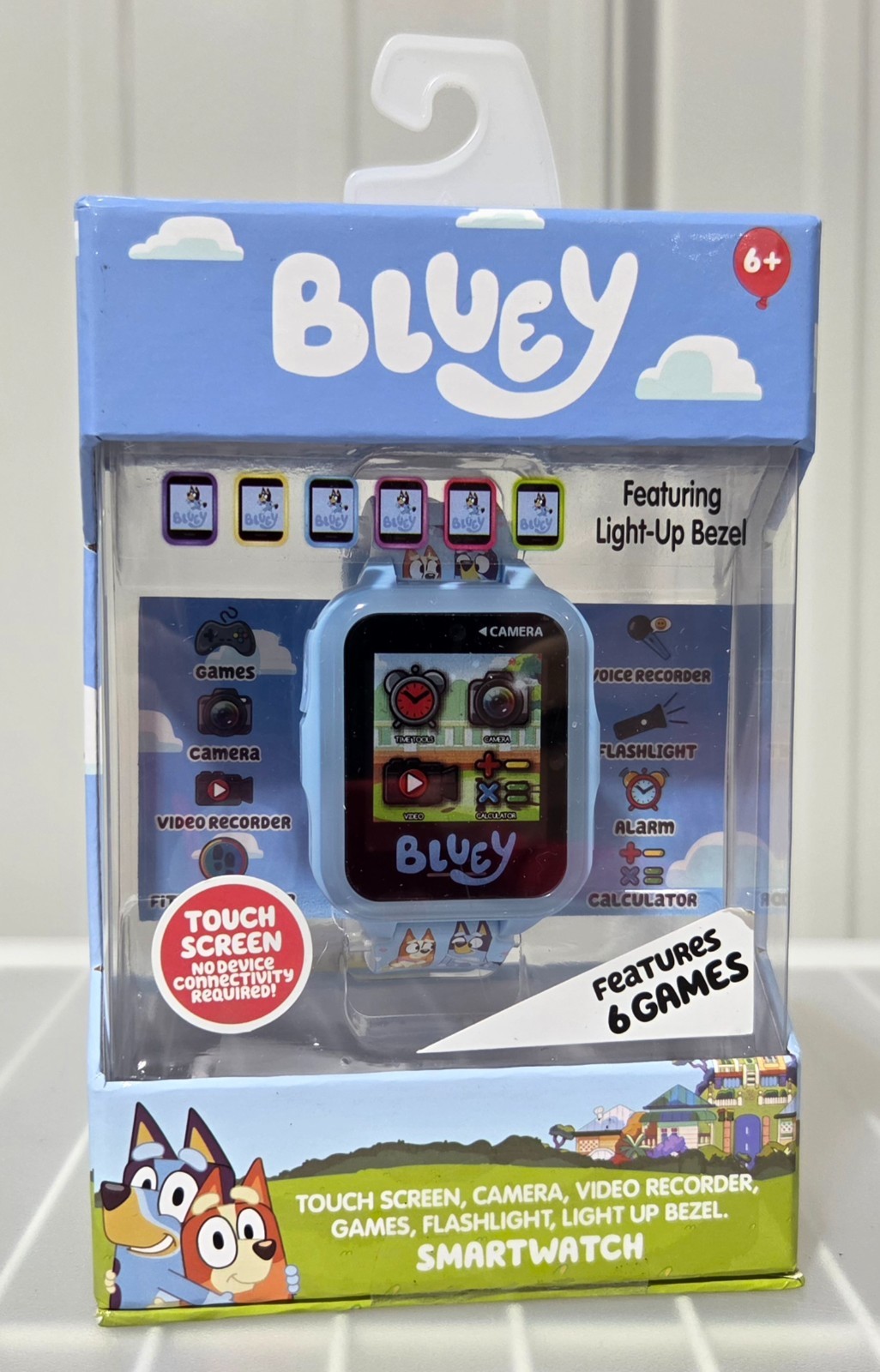 Bluey Touchscreen Kids’ Smart Watch w/ Silicone Strap Multifunction & 6 Games