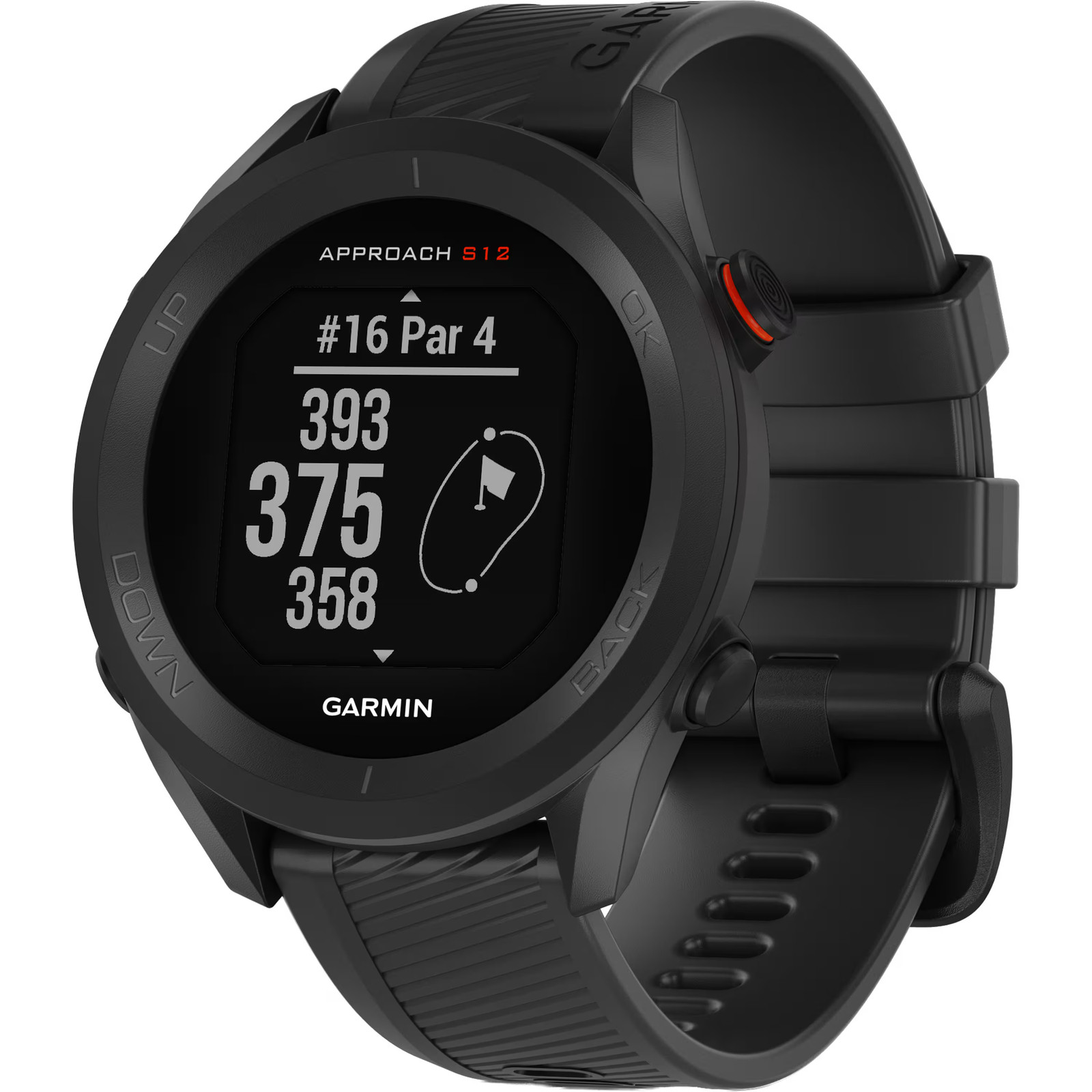 Garmin – Approach S12 GPS Smartwatch 33mm Fiber-Reinforced Polymer – Black – …