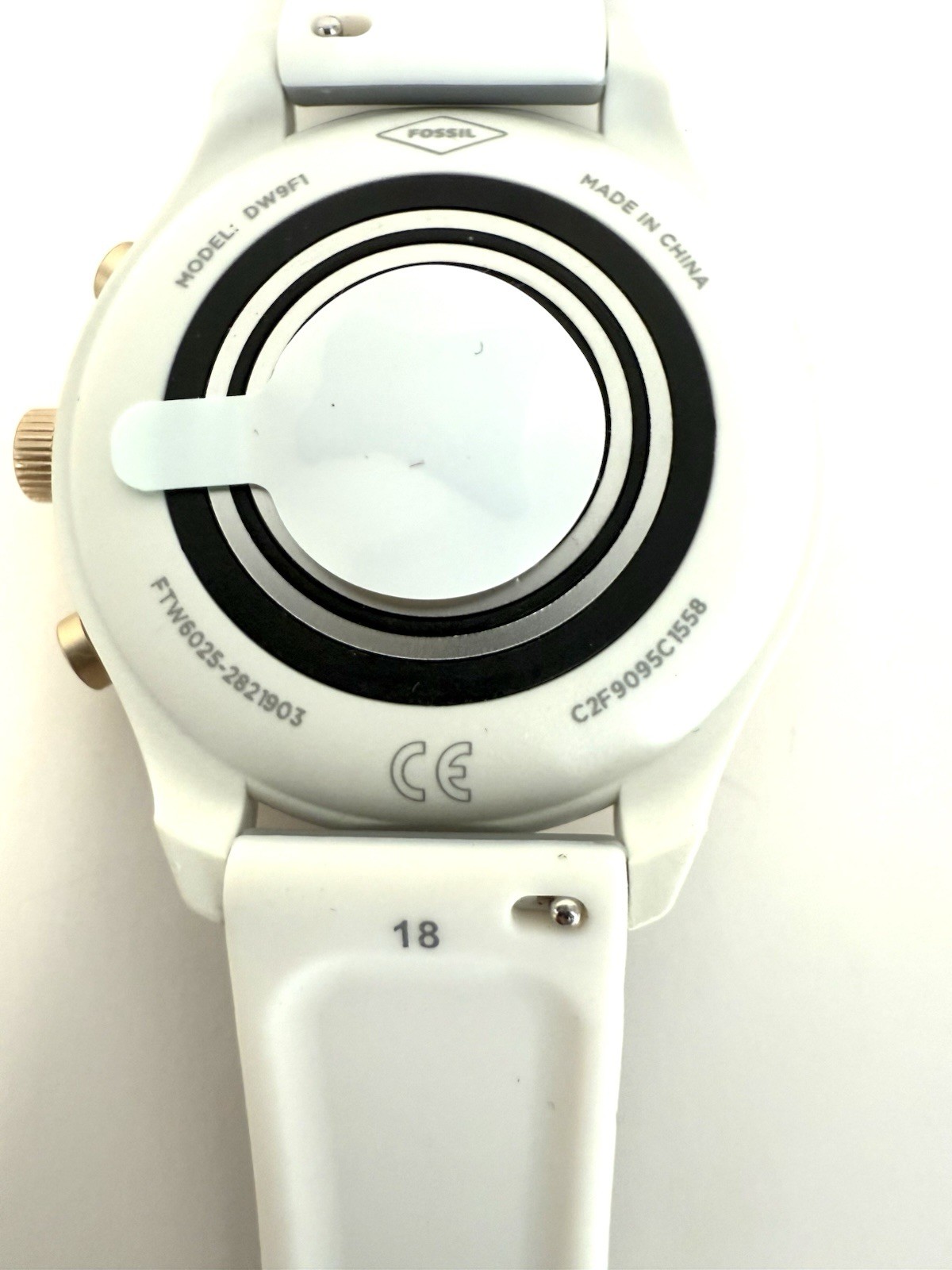 Fossil Sport 41mm Fitness Smartwatch Model DW9F1 Silicone Gray Band FTW6025 NEW