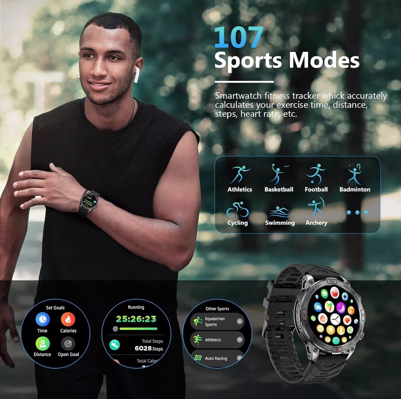 2024 Smart Watch For Men/Women Waterproof Smartwatch Bluetooth iPhone Samsung