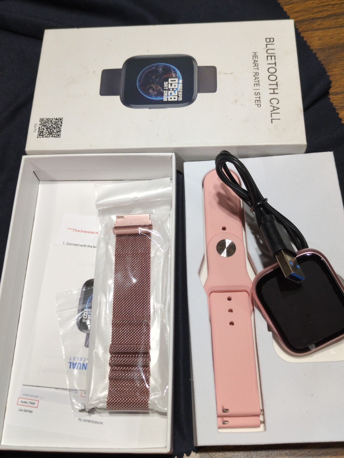 Smartwatch Call Heart Rate Step Counter Stop Watch Alarm Media Player and More
