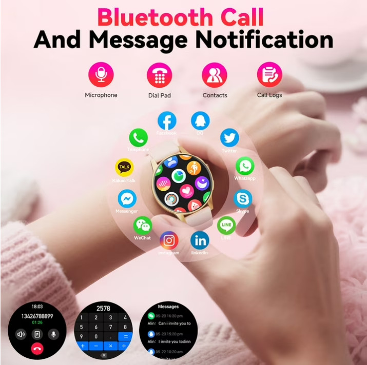Reloj Inteligente Para iPhone Android De Mujer Smart Watch Pantalla Táct Nuevo