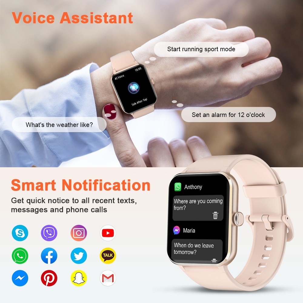 Ladys Smart Watch Women Fitness Tracker Blood Pressure Heart Rate Sport Watches