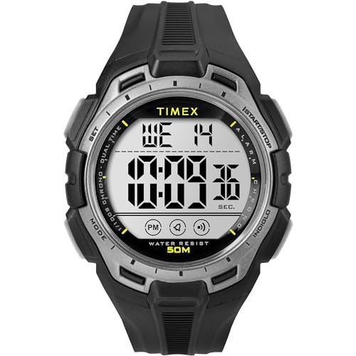 Timex Uni Digital 43mm Watch Black/Black/Digital/Silver TW5M636009J