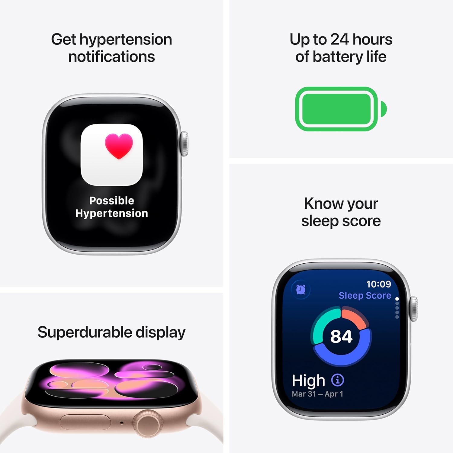 Apple Watch Series 11 46mm Rose Gold Aluminum Case Light Blush Sport Band S/M