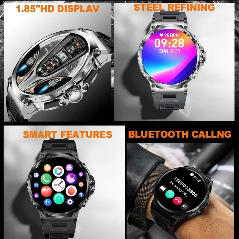 100+ Sports Modes Smart Watch Outdoor Bluetooth Call HD Screen Fitness