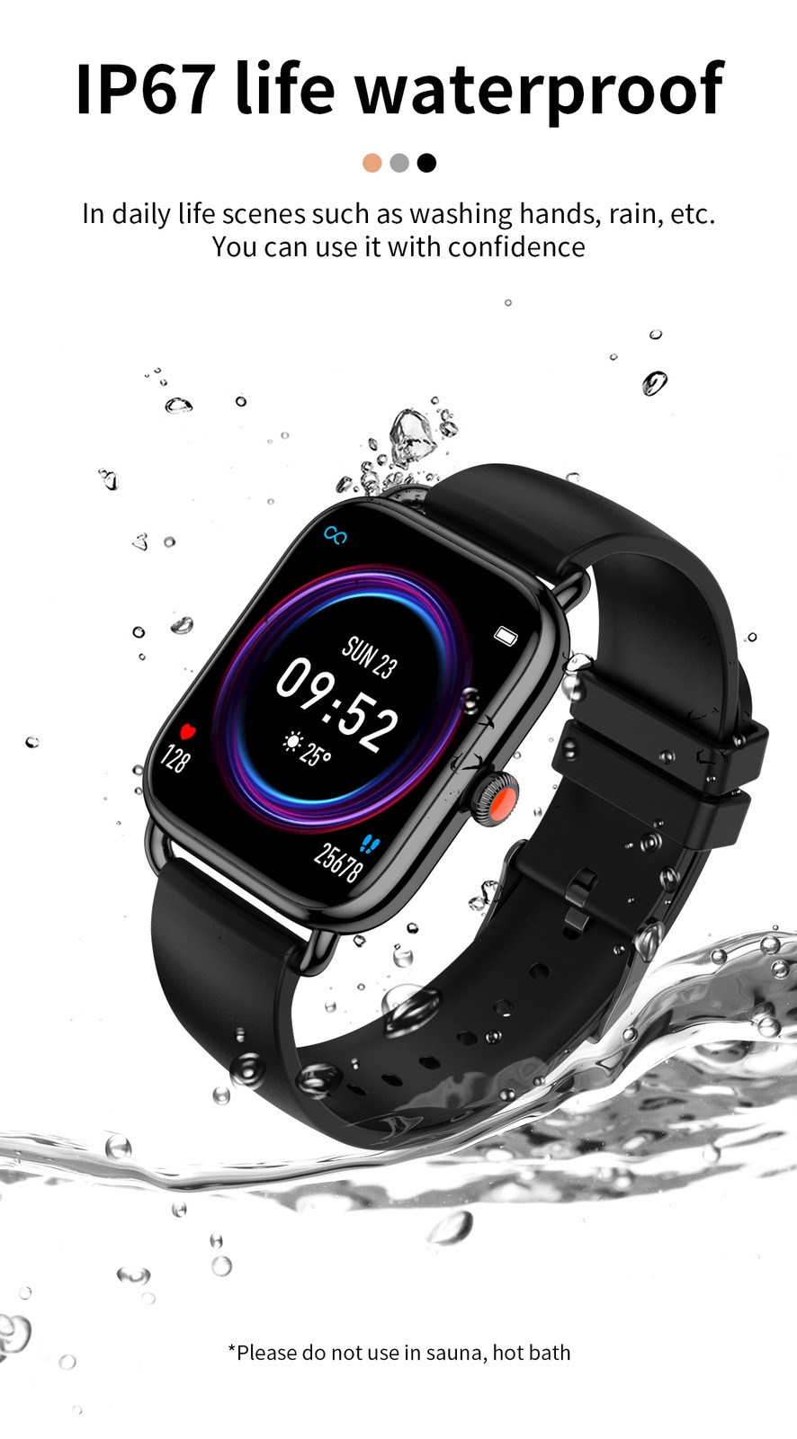 Smartwatch Men/Women Watch Bluetooth Call IP67 Fashion For iOS and Android Sport