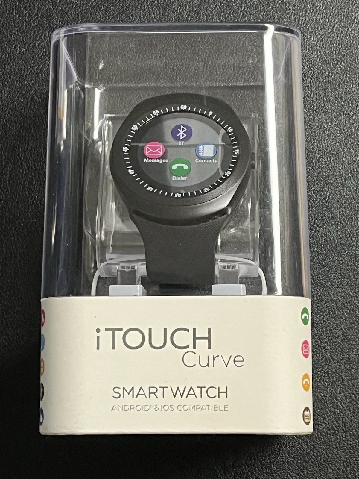 iTOUCH Curve ITR4360 Smartwatch Android iOS Compatible NEW Gunmetal Grey (ST004)